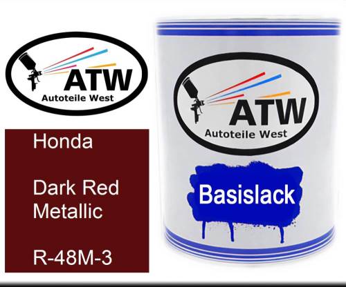 Honda, Dark Red Metallic, R-48M-3: 1L Lackdose, von ATW Autoteile West.